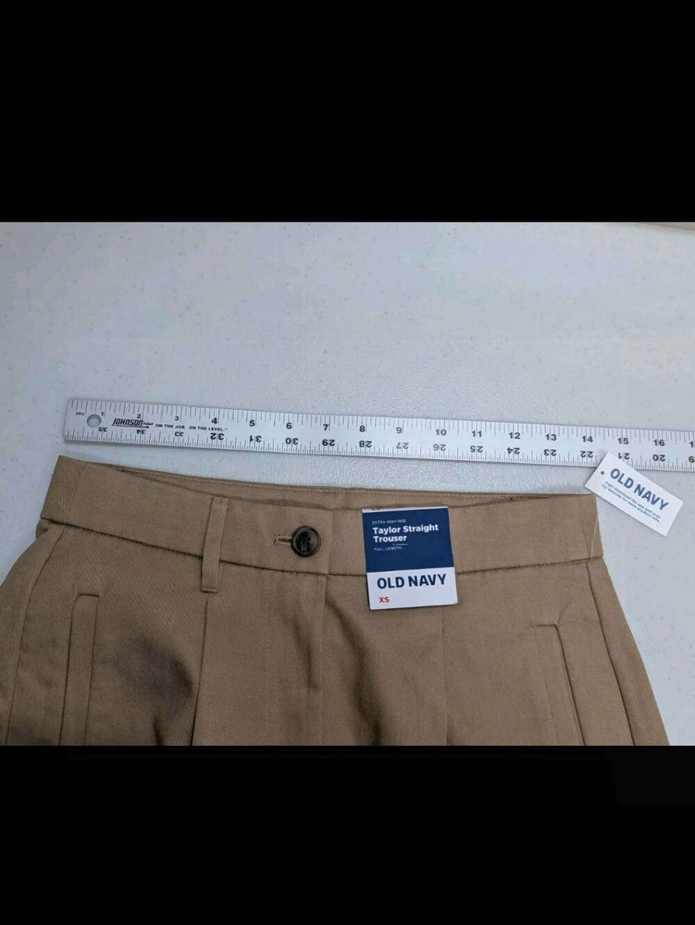 NWT Old Navy Taylor Straight Trousers XS Cargo Pleated Granola Neutral #1111 - Picture 11 of 13